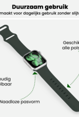 BASEY. BASEY. Apple Watch Bandje Siliconen Verstelbaar (42/44/45/46 mm) - Grijs