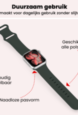 NoXx NoXx Apple Watch Bandje Siliconen Verstelbaar (42/44/45/46 mm) - Grijs