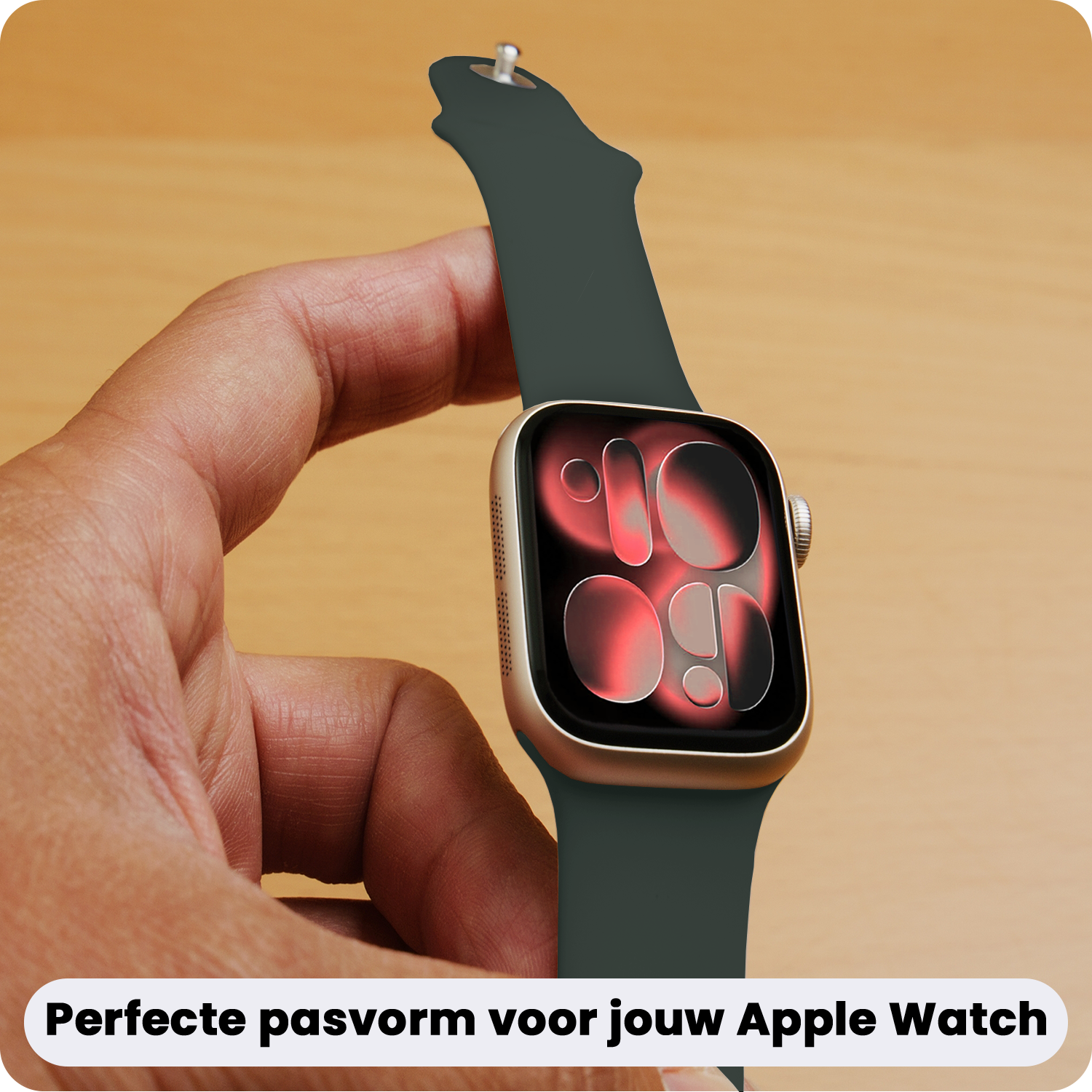 NoXx NoXx Apple Watch Bandje Siliconen Verstelbaar (42/44/45/46 mm) - Grijs