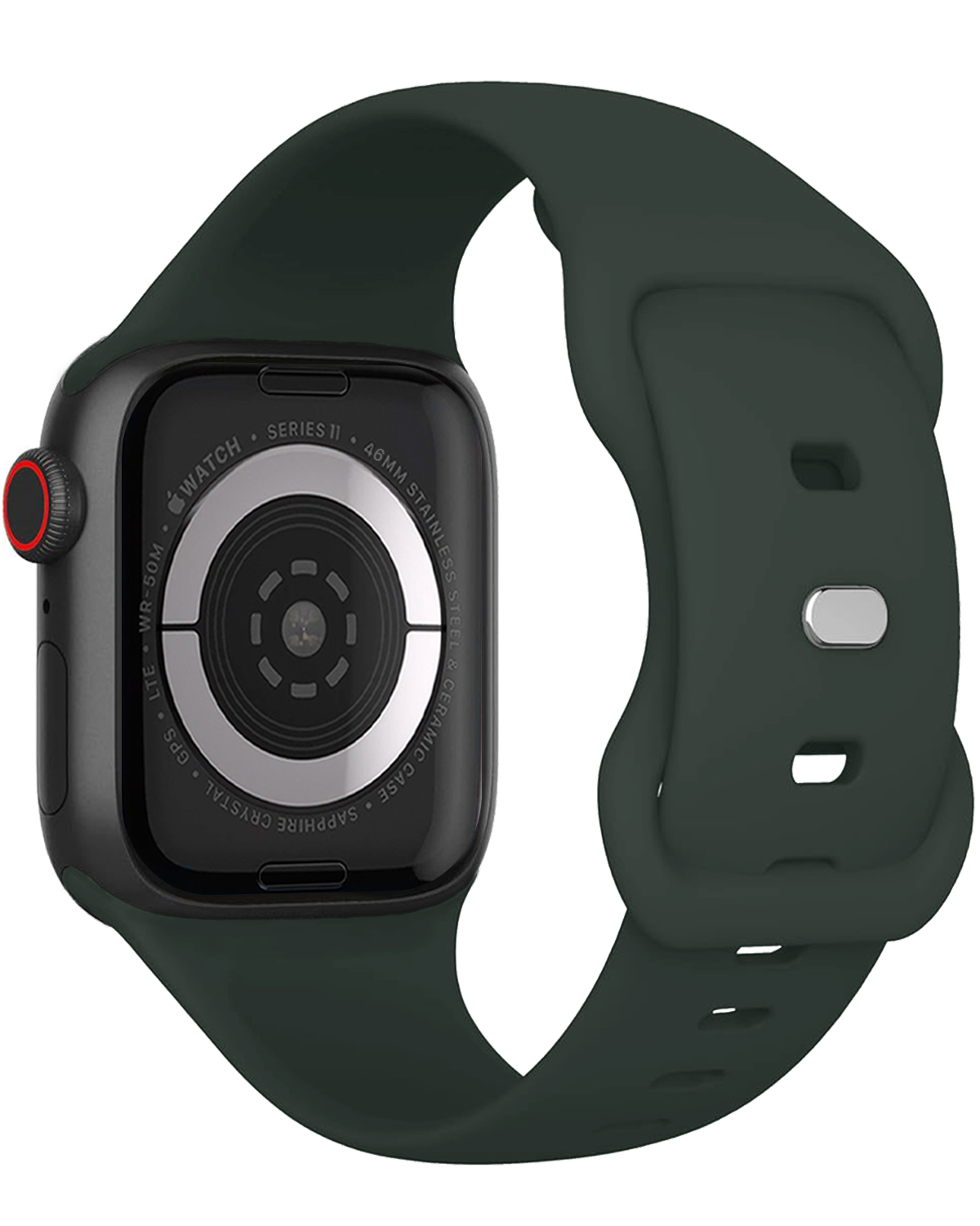 Nomfy Nomfy Apple Watch Bandje Siliconen Verstelbaar (42/44/45/46 mm) - Grijs