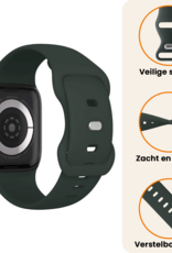 Nomfy Nomfy Apple Watch Bandje Siliconen Verstelbaar (42/44/45/46 mm) - Grijs