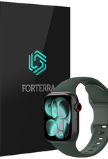 Forterra Forterra Apple Watch Bandje Siliconen Verstelbaar (42/44/45/46 mm) - Grijs