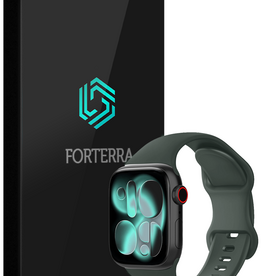 Forterra Forterra Apple Watch Bandje Siliconen Verstelbaar (42/44/45/46 mm) - Grijs