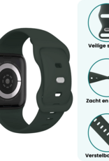 Forterra Forterra Apple Watch Bandje Siliconen Verstelbaar (42/44/45/46 mm) - Grijs