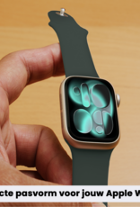 Forterra Forterra Apple Watch Bandje Siliconen Verstelbaar (42/44/45/46 mm) - Grijs