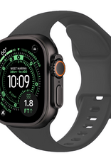 BASEY. BASEY. Apple Watch Bandje Siliconen Verstelbaar (49 mm) - Grijs
