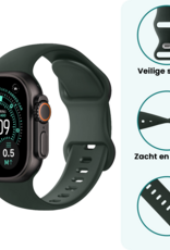 Forterra Forterra Apple Watch Bandje Siliconen Verstelbaar (49 mm) - Grijs