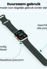 Forterra Forterra Apple Watch Bandje Siliconen Verstelbaar (49 mm) - Grijs