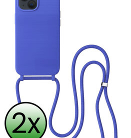 BASEY. BASEY. iPhone 13 Mini Hoesje Met Koord - Fel Blauw - 2 PACK