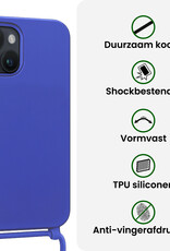 BASEY. BASEY. iPhone 13 Mini Hoesje Met Koord - Fel Blauw - 2 PACK