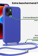 BASEY. BASEY. iPhone 13 Mini Hoesje Met Koord - Fel Blauw - 2 PACK