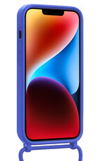 BASEY. BASEY. iPhone 13 Mini Hoesje Met Koord Met Screenprotector - Fel Blauw