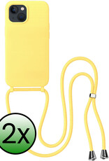 BASEY. BASEY. iPhone 13 Mini Hoesje Met Koord - Geel - 2 PACK