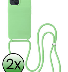 BASEY. BASEY. iPhone 13 Mini Hoesje Met Koord - Groen - 2 PACK