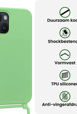 BASEY. BASEY. iPhone 13 Mini Hoesje Met Koord Met 2x Screenprotector - Groen