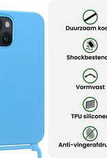 BASEY. BASEY. iPhone 13 Mini Hoesje Met Koord - Lichtblauw - 2 PACK