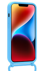 BASEY. BASEY. iPhone 13 Mini Hoesje Met Koord Met 2x Screenprotector - Lichtblauw