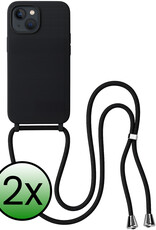 BASEY. BASEY. iPhone 13 Mini Hoesje Met Koord - Zwart - 2 PACK