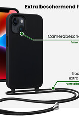 BASEY. BASEY. iPhone 13 Mini Hoesje Met Koord - Zwart - 2 PACK