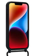BASEY. BASEY. iPhone 13 Mini Hoesje Met Koord Met Screenprotector - Zwart