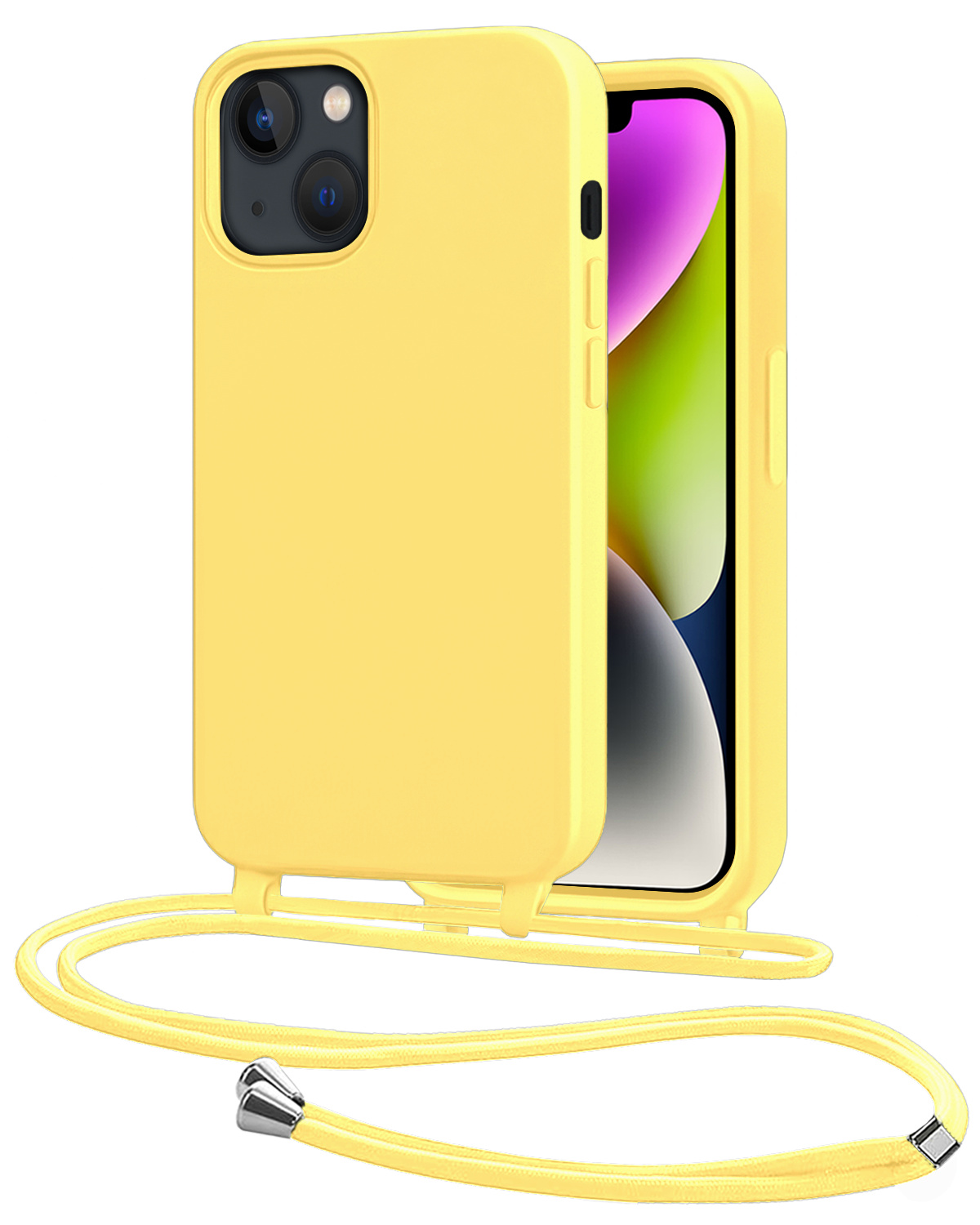 NoXx NoXx iPhone 13 Mini Hoesje Met Koord - Geel