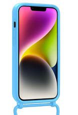 NoXx NoXx iPhone 13 Mini Hoesje Met Koord - Lichtblauw - 2 PACK