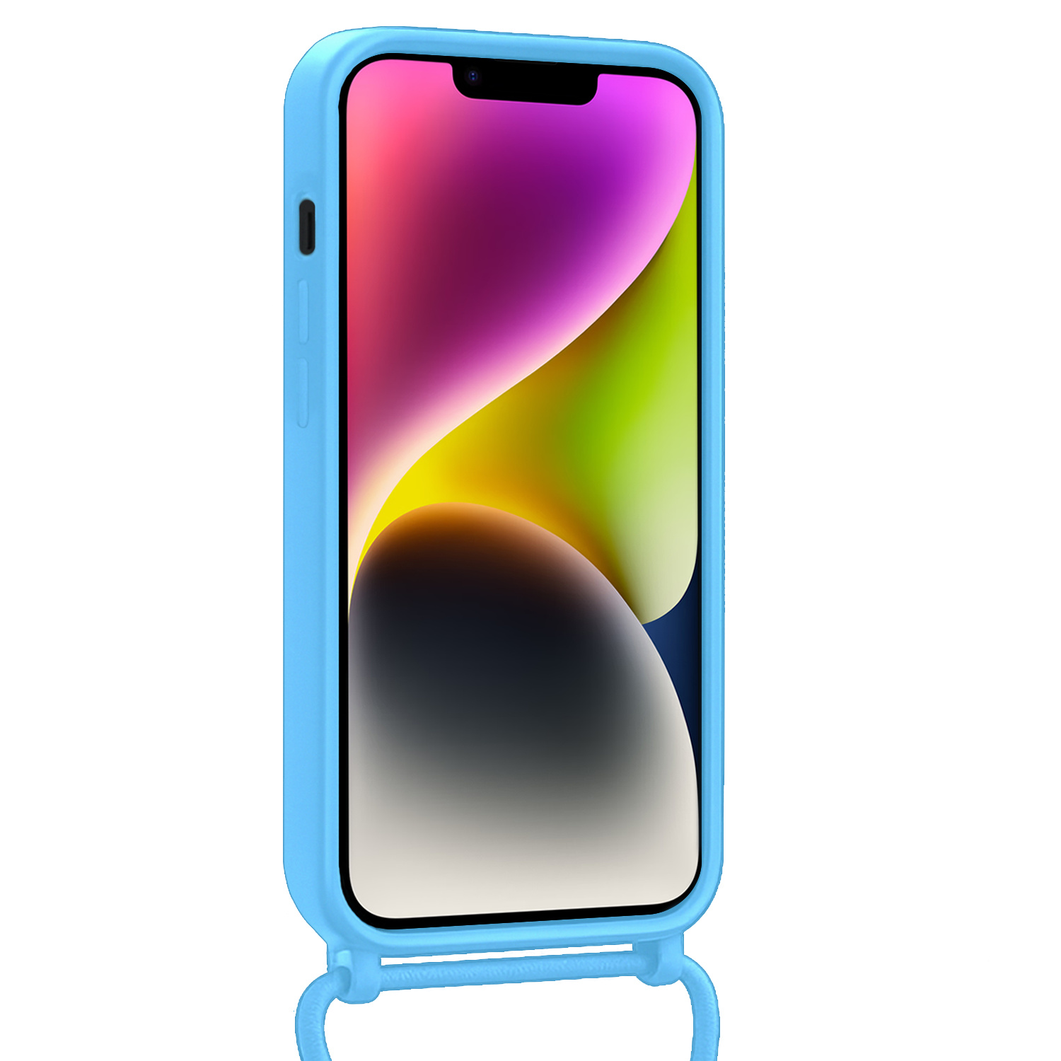 NoXx NoXx iPhone 13 Mini Hoesje Met Koord - Lichtblauw - 2 PACK