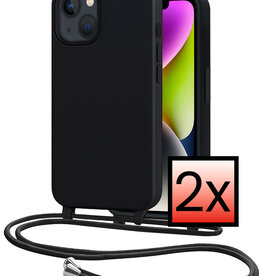 NoXx NoXx iPhone 13 Mini Hoesje Met Koord - Zwart - 2 PACK