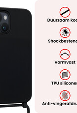 NoXx NoXx iPhone 13 Mini Hoesje Met Koord Met Screenprotector - Zwart