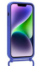 Nomfy Nomfy iPhone 13 Mini Hoesje Met Koord - Fel Blauw - 2 PACK