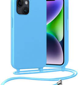Nomfy Nomfy iPhone 13 Mini Hoesje Met Koord - Lichtblauw