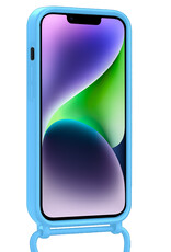 Nomfy Nomfy iPhone 13 Mini Hoesje Met Koord - Lichtblauw - 2 PACK