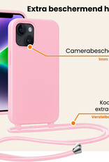 Nomfy Nomfy iPhone 13 Mini Hoesje Met Koord - Lichtroze