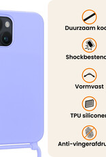 Nomfy Nomfy iPhone 13 Mini Hoesje Met Koord - Lila