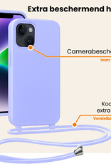 Nomfy Nomfy iPhone 13 Mini Hoesje Met Koord - Lila - 2 PACK