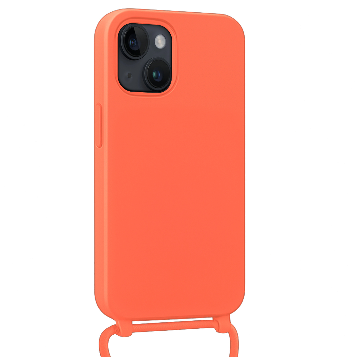 Nomfy Nomfy iPhone 13 Mini Hoesje Met Koord - Papaya - 2 PACK