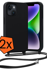 Nomfy Nomfy iPhone 13 Mini Hoesje Met Koord - Zwart - 2 PACK