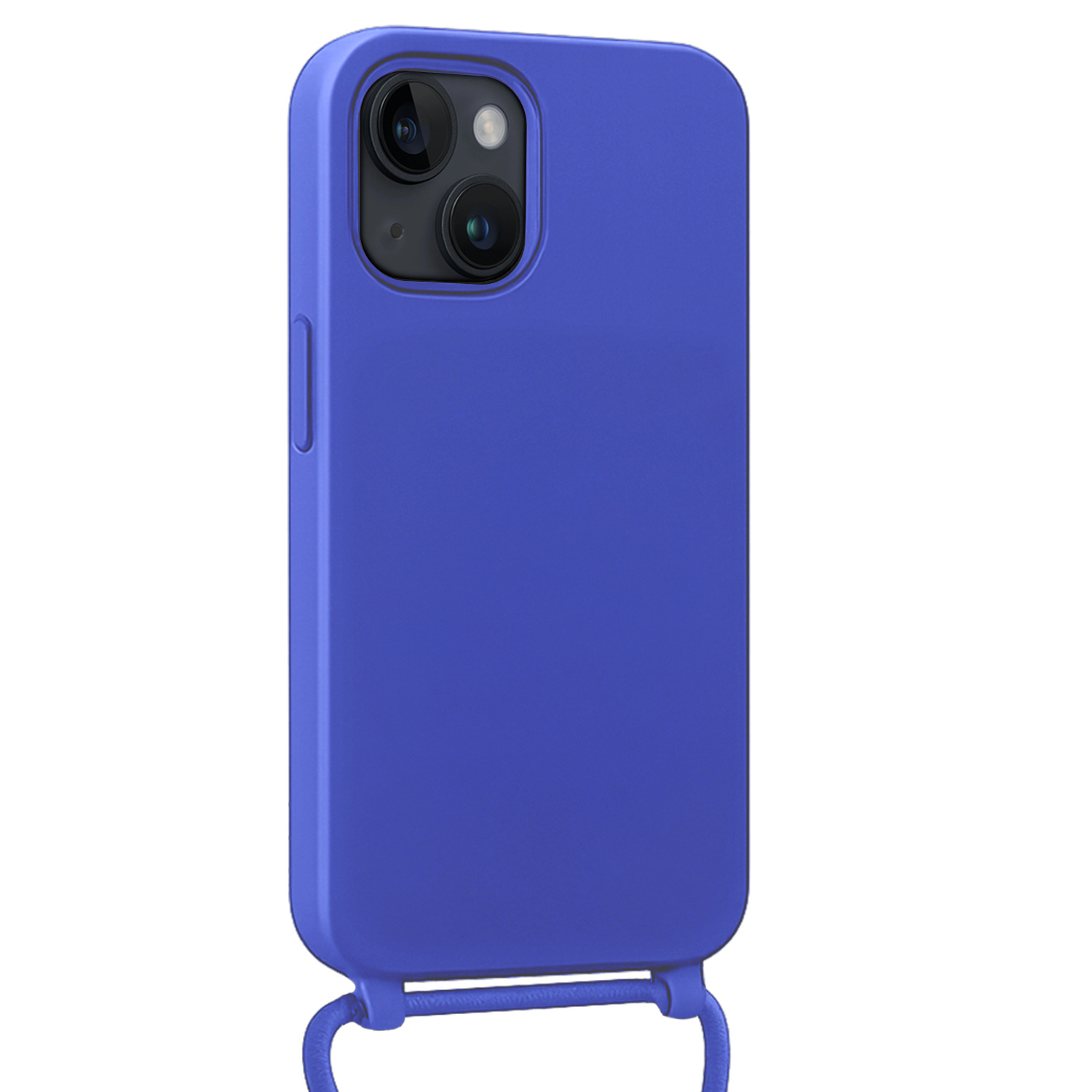 Forterra Forterra iPhone 13 Mini Hoesje Met Koord Met Screenprotector - Fel Blauw