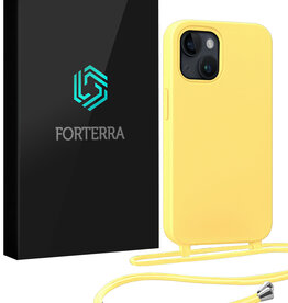 Forterra Forterra iPhone 13 Mini Hoesje Met Koord - Geel