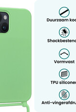 Forterra Forterra iPhone 13 Mini Hoesje Met Koord Met 2x Screenprotector - Groen
