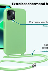 Forterra Forterra iPhone 13 Mini Hoesje Met Koord Met 2x Screenprotector - Groen