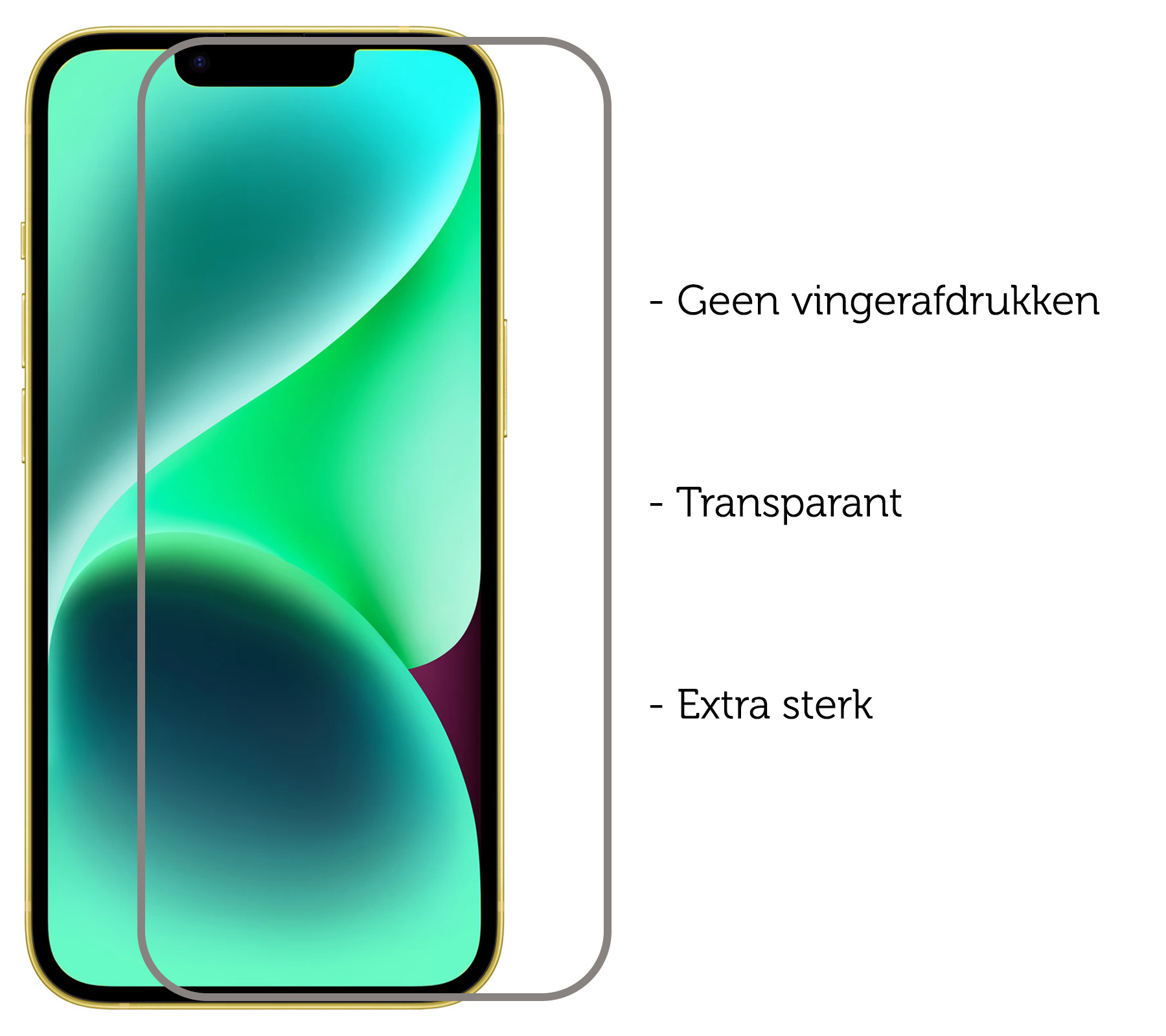 Forterra Forterra iPhone 13 Mini Hoesje Met Koord Met Screenprotector - Lichtblauw