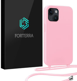 Forterra Forterra iPhone 13 Mini Hoesje Met Koord - Lichtroze
