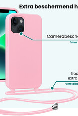 Forterra Forterra iPhone 13 Mini Hoesje Met Koord - Lichtroze
