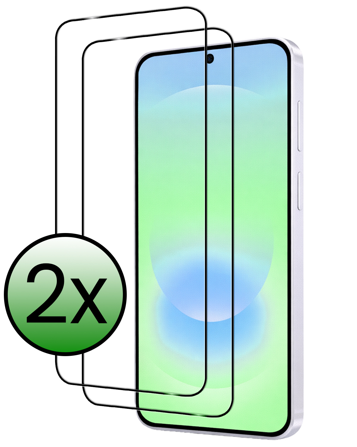 BASEY. BASEY. Samsung Galaxy A37 Screenprotector Glas Full Cover - 2 PACK