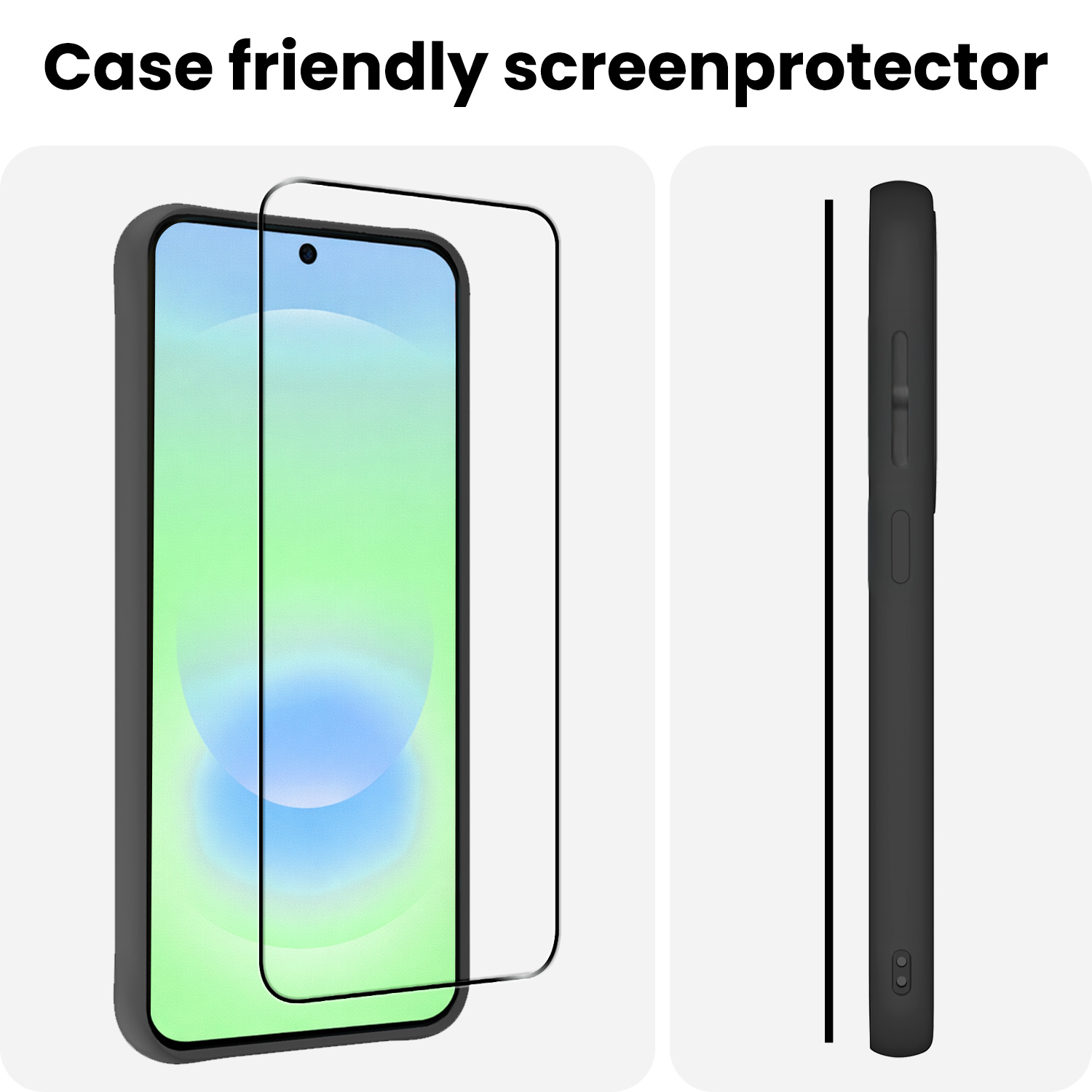 BASEY. BASEY. Samsung Galaxy A37 Screenprotector Glas Full Cover - 2 PACK