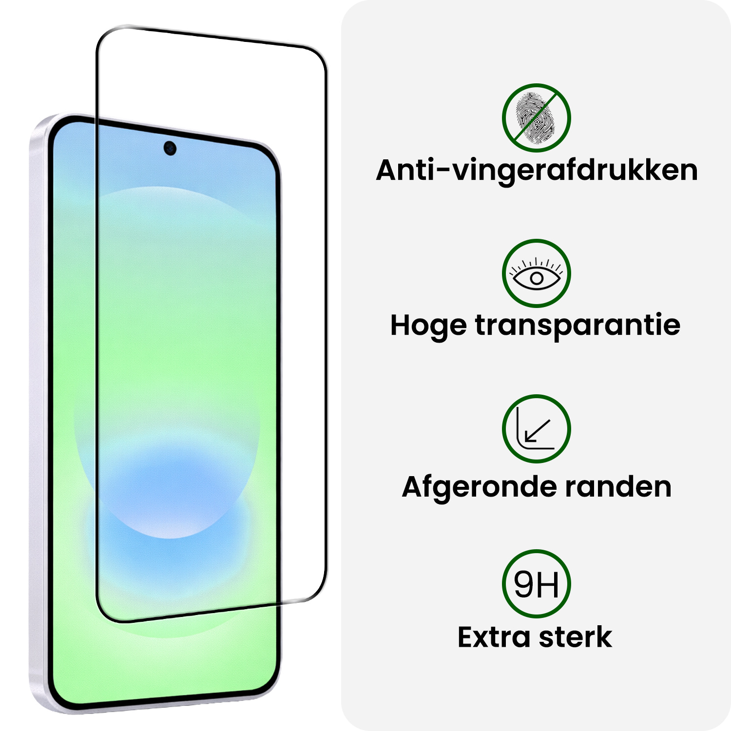 BASEY. BASEY. Samsung Galaxy A37 Screenprotector Glas Full Cover - 3 PACK