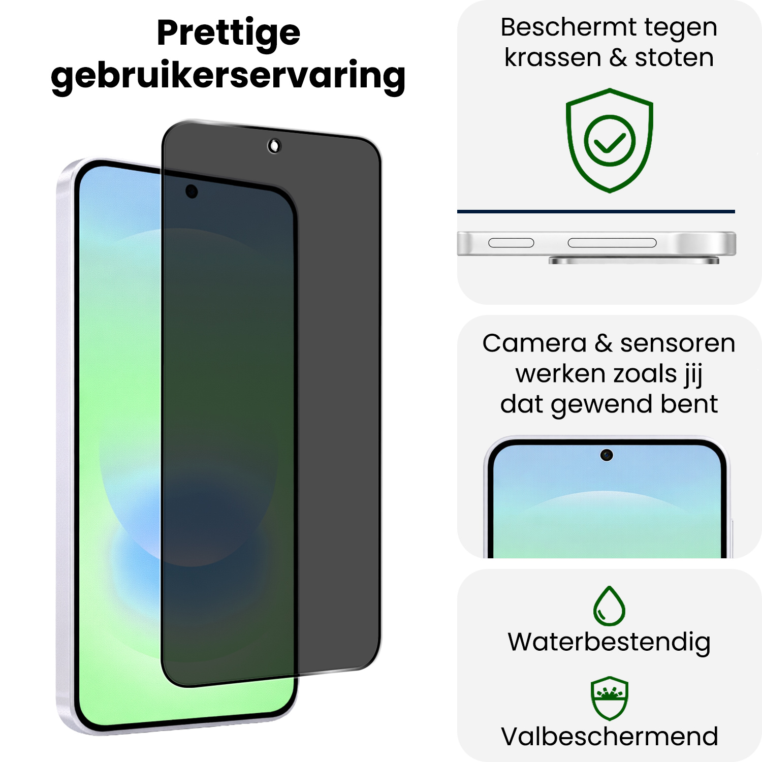 BASEY. BASEY. Samsung Galaxy A37 Screenprotector Glas Privacy - 2 PACK