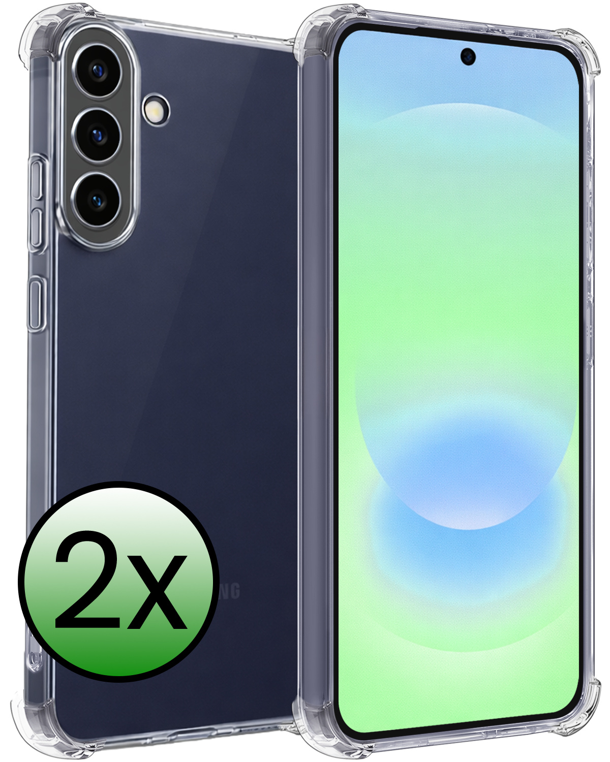 BASEY. BASEY. Samsung Galaxy A37 Hoesje Shockproof - Transparant - 2 PACK