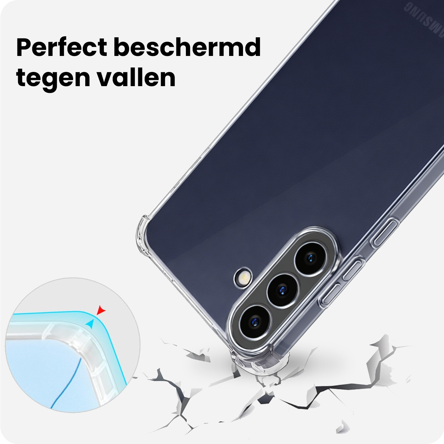 BASEY. BASEY. Samsung Galaxy A37 Hoesje Shockproof Met Screenprotector